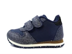 Woden Kids sneaker Sandra pearl navy glitter